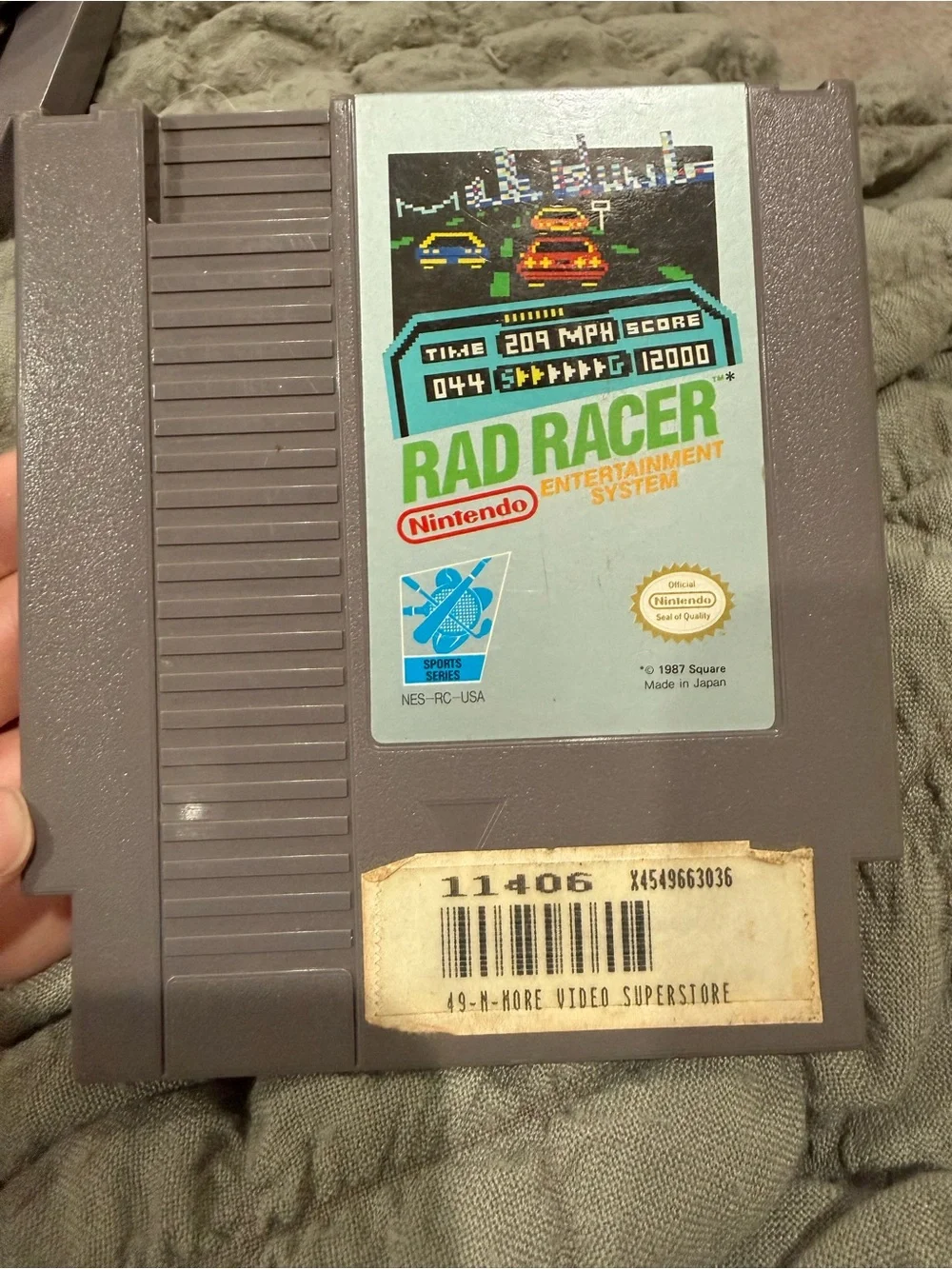Nintendo Rad Racer NES game